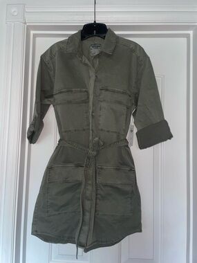 Abercrombie & Fitch Utility Shirt Dress In Olive Green Sz Small NWT